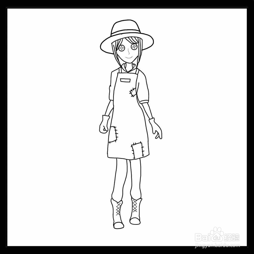 第五人格人物（园丁）简笔画