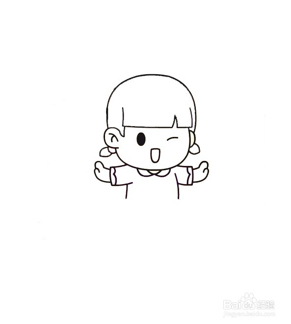 多开窗多通风防疫简笔画