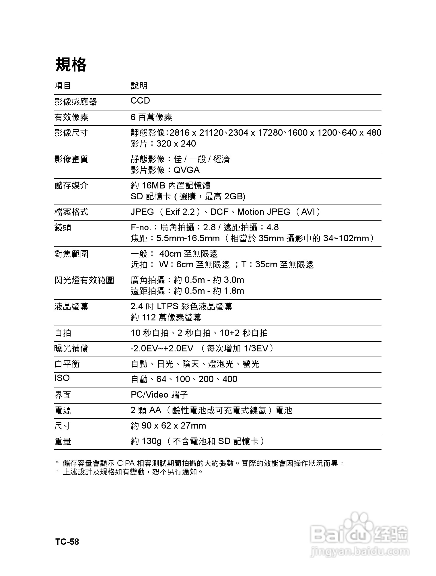 威达ViviCam 6324数码相机使用说明书:[6]