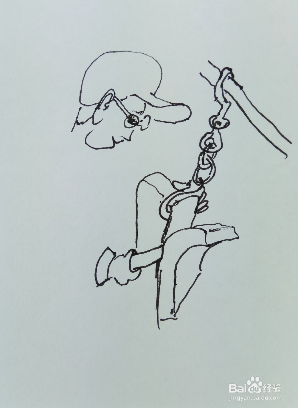 怎样画简笔画“割猪肉”?