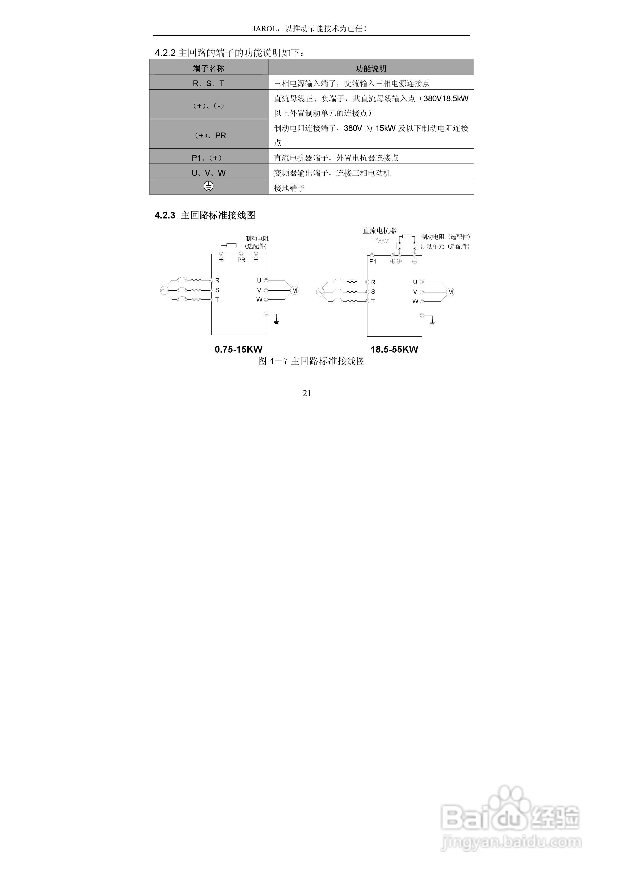 佳乐JR6000-055G/075P-4-1050变频器使用说明书:[3]