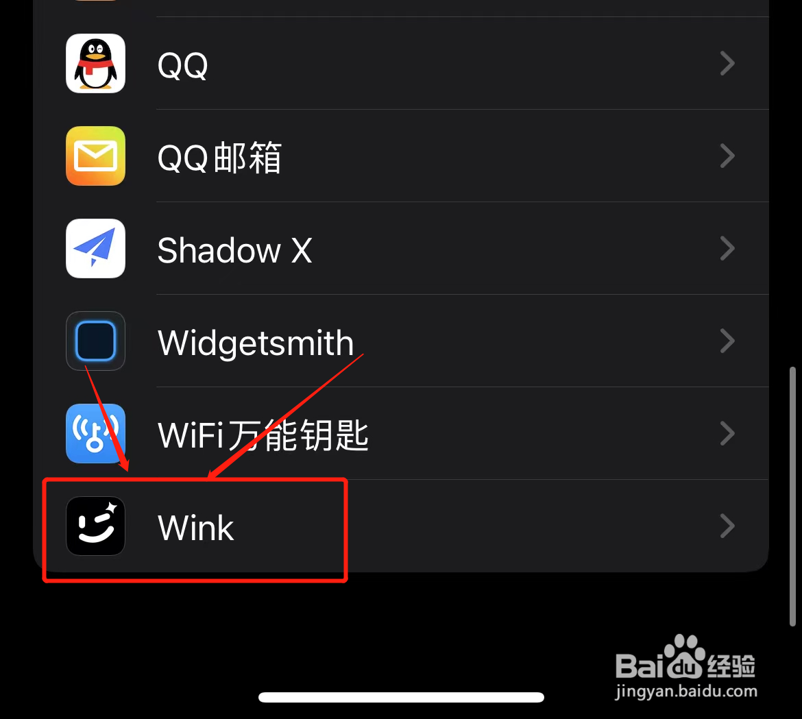 苹果手机Wink怎么打开无线数据