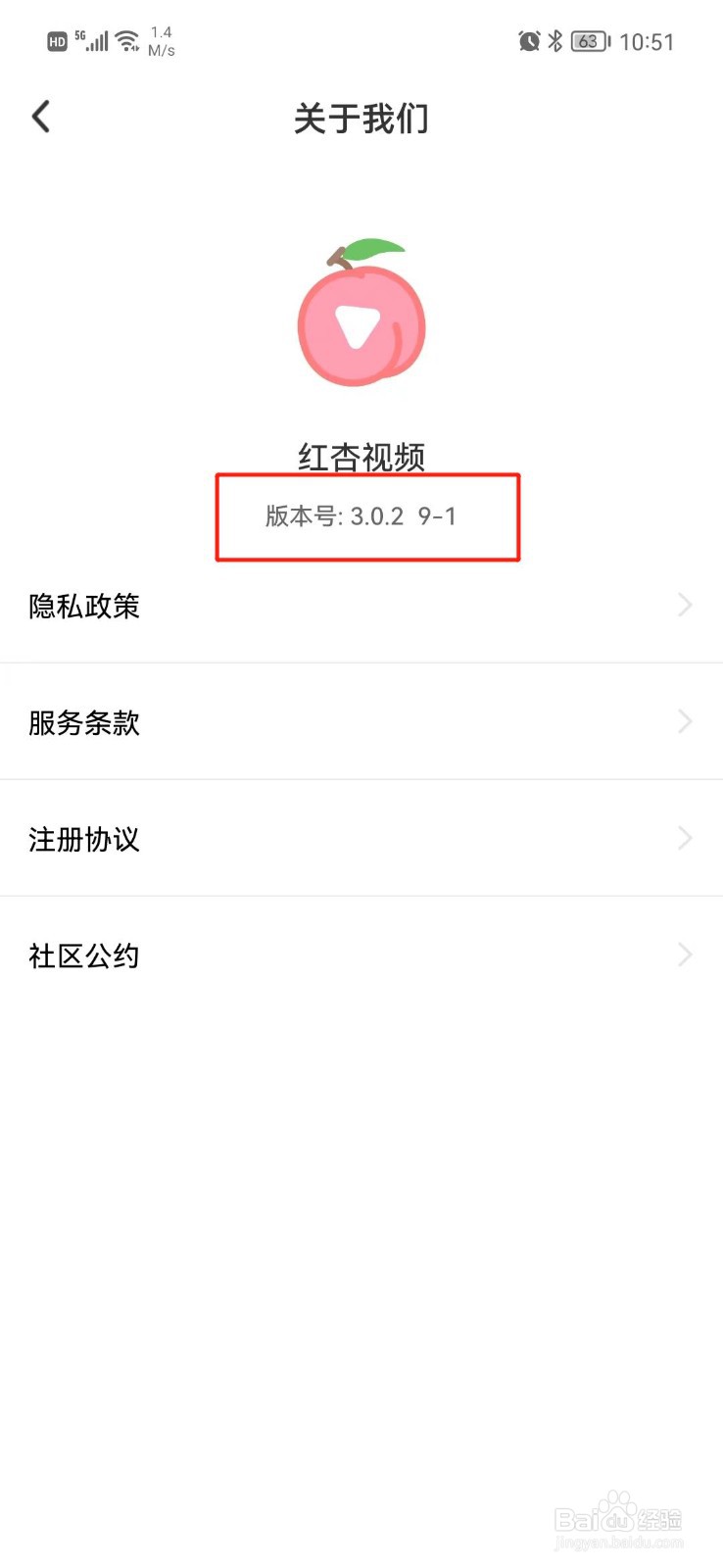 红杏视频怎么查看版本号