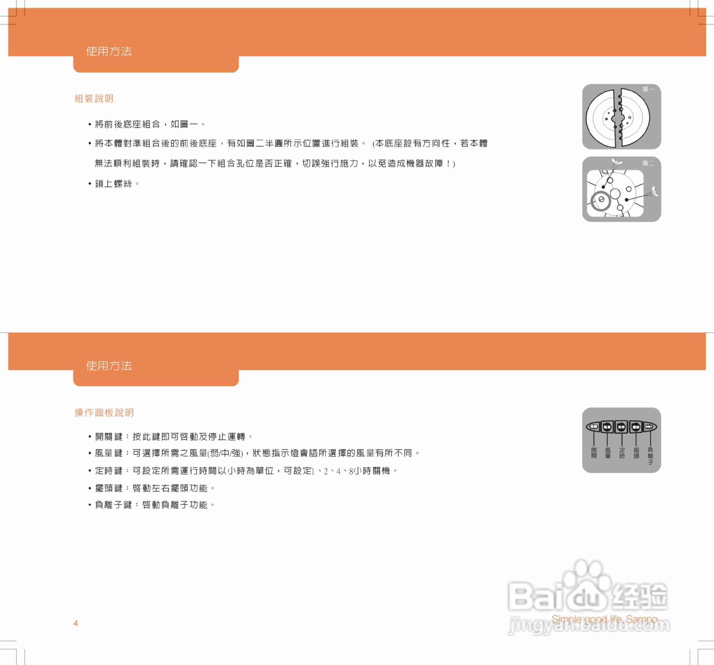 声宝SK-AC685型大厦扇说明书