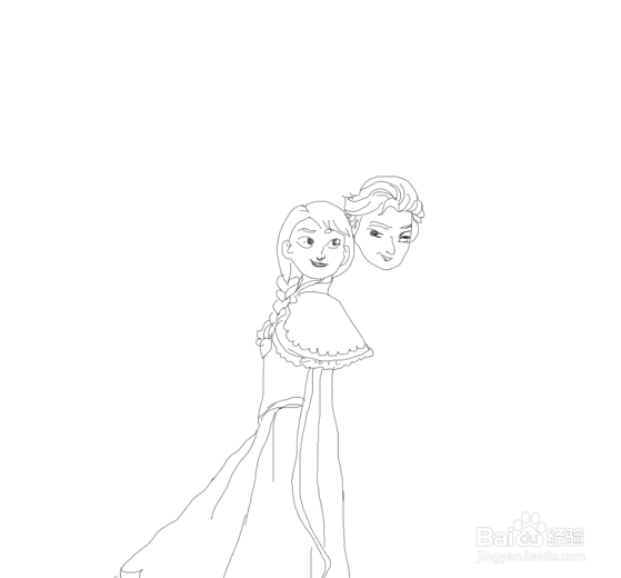 艾莎和安娜怎么画