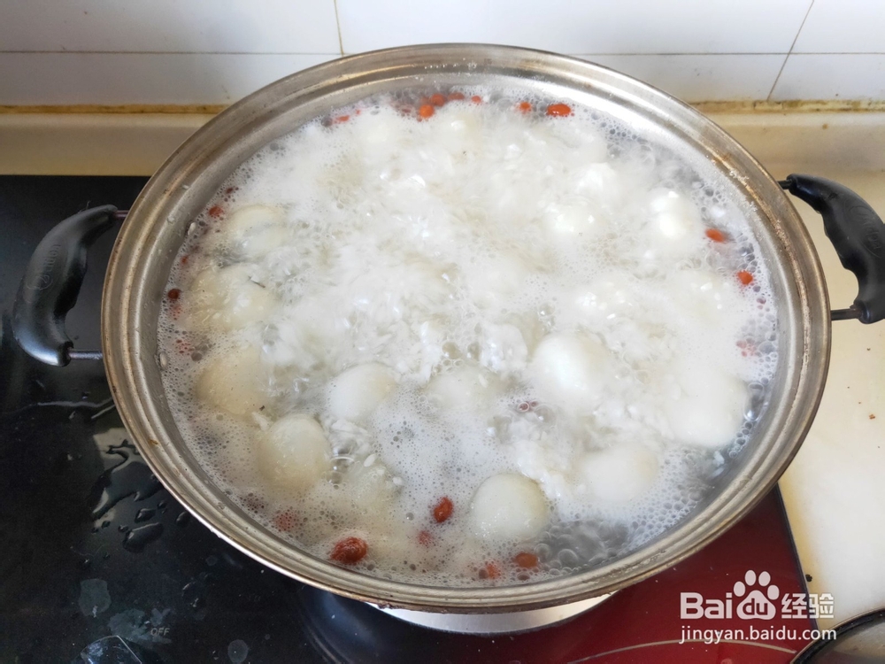 自制黑芝麻酒酿汤圆