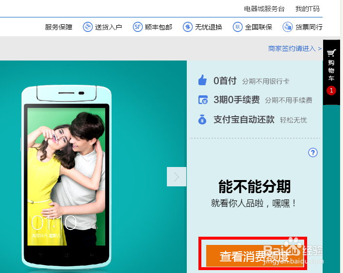 怎么看有没有天猫分期购资格
