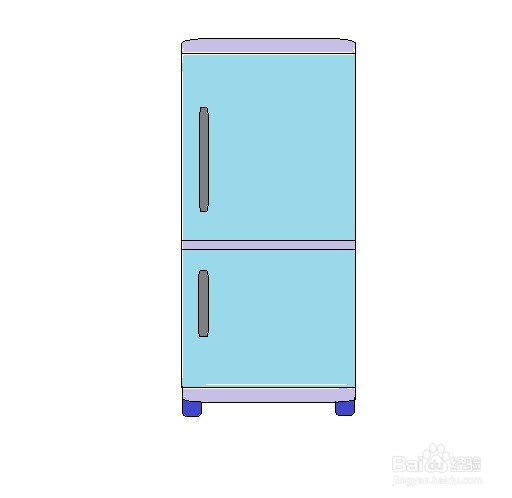 如何用画图软件画一个冰箱