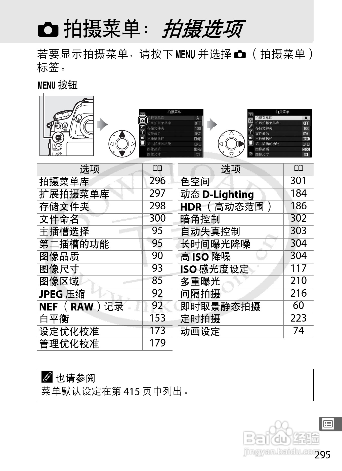 尼康D4数码相机使用说明书:[33]