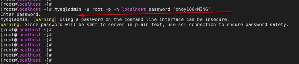 MySQL数据库root用户修改自己的密码