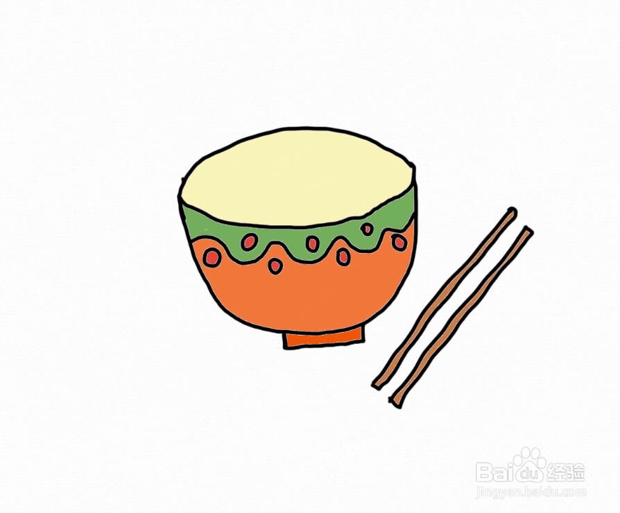 碗筷简笔画图片
