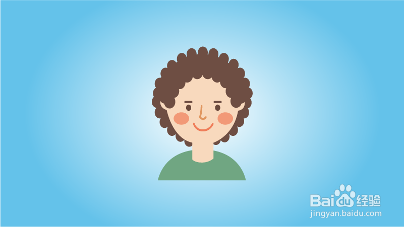 如何画非洲卷人物卡通头像？