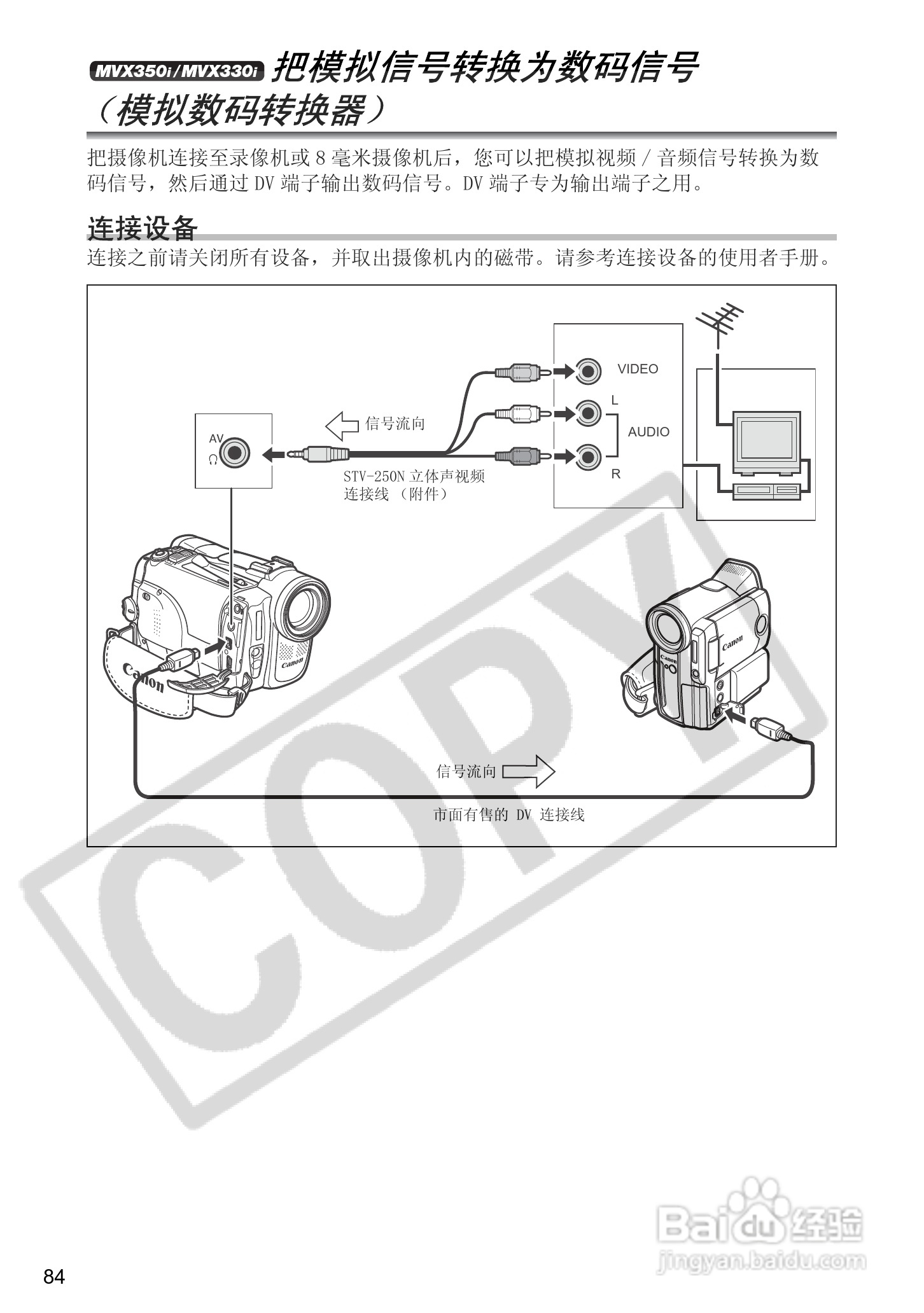 佳能MVX350i数码摄像机使用说明书:[9]