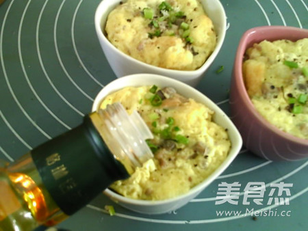 亚麻籽油蘑菇烘蛋土司蒸糕