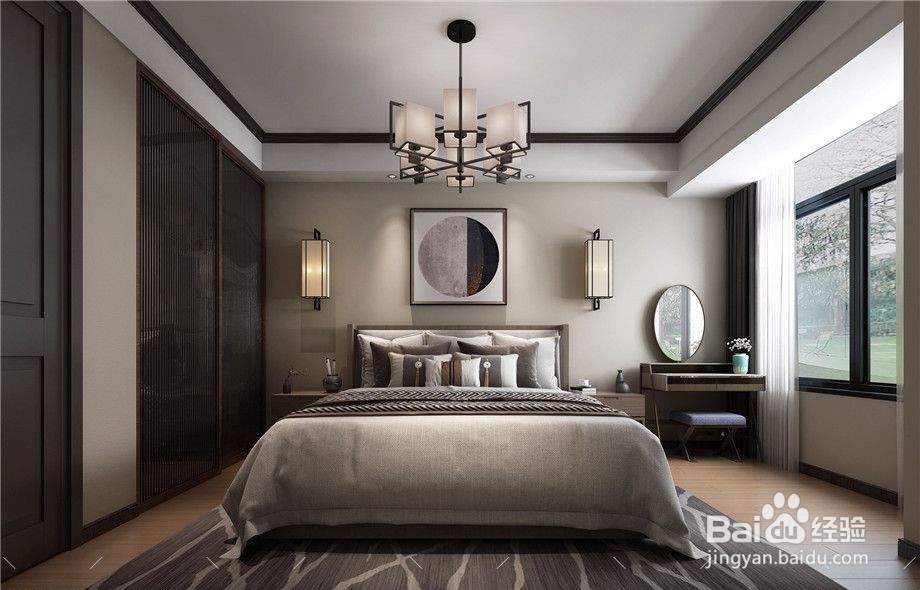 新中式风格三室两厅装修效果图