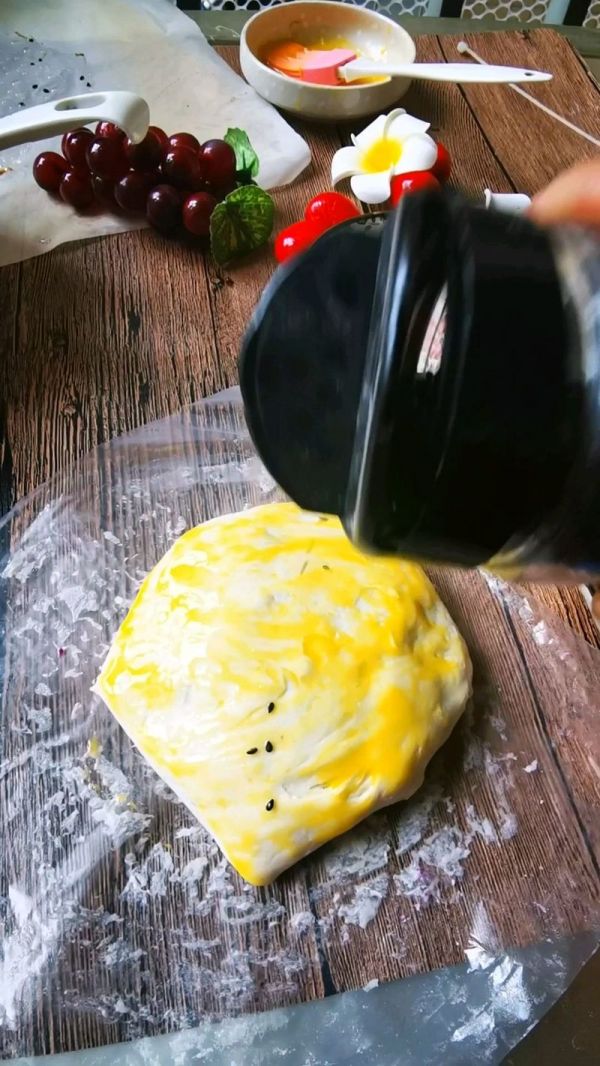 爆浆紫薯芝士饼