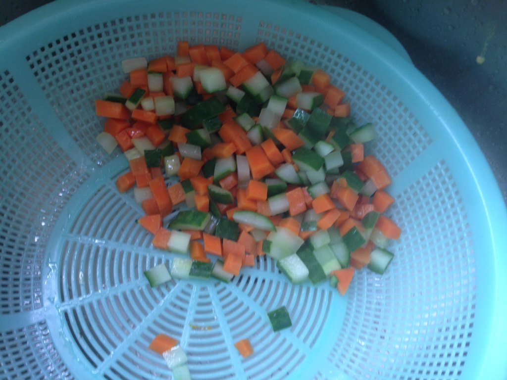 七彩蔬菜粒超级好吃，不会做我来教你