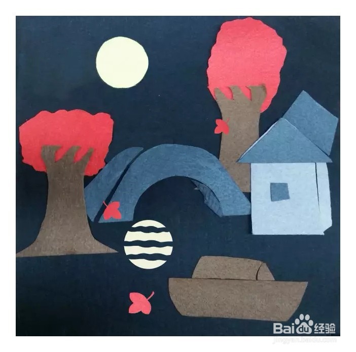枫桥夜泊拼贴配画怎么做