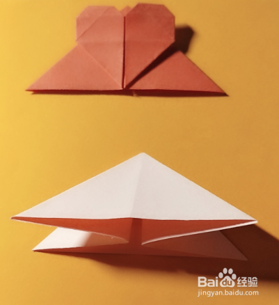 爱心书签折纸方法(一)