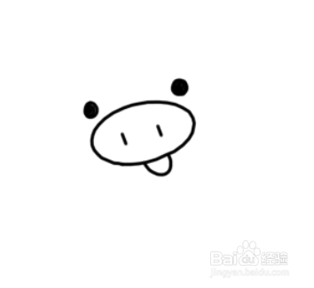 卡通简笔画:玩水的小猪