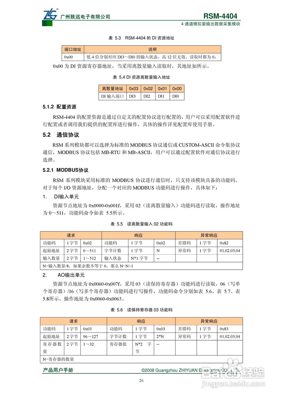 RSM-4404 4通道模拟量输出数据采集模块说明书:[4]