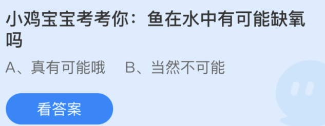 小鸡宝宝考考你鱼在水中有可能缺氧吗
