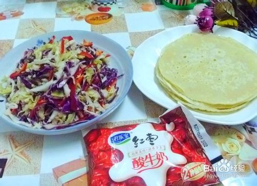 【中式面点】营养早餐---彩椒双色甘蓝卷饼