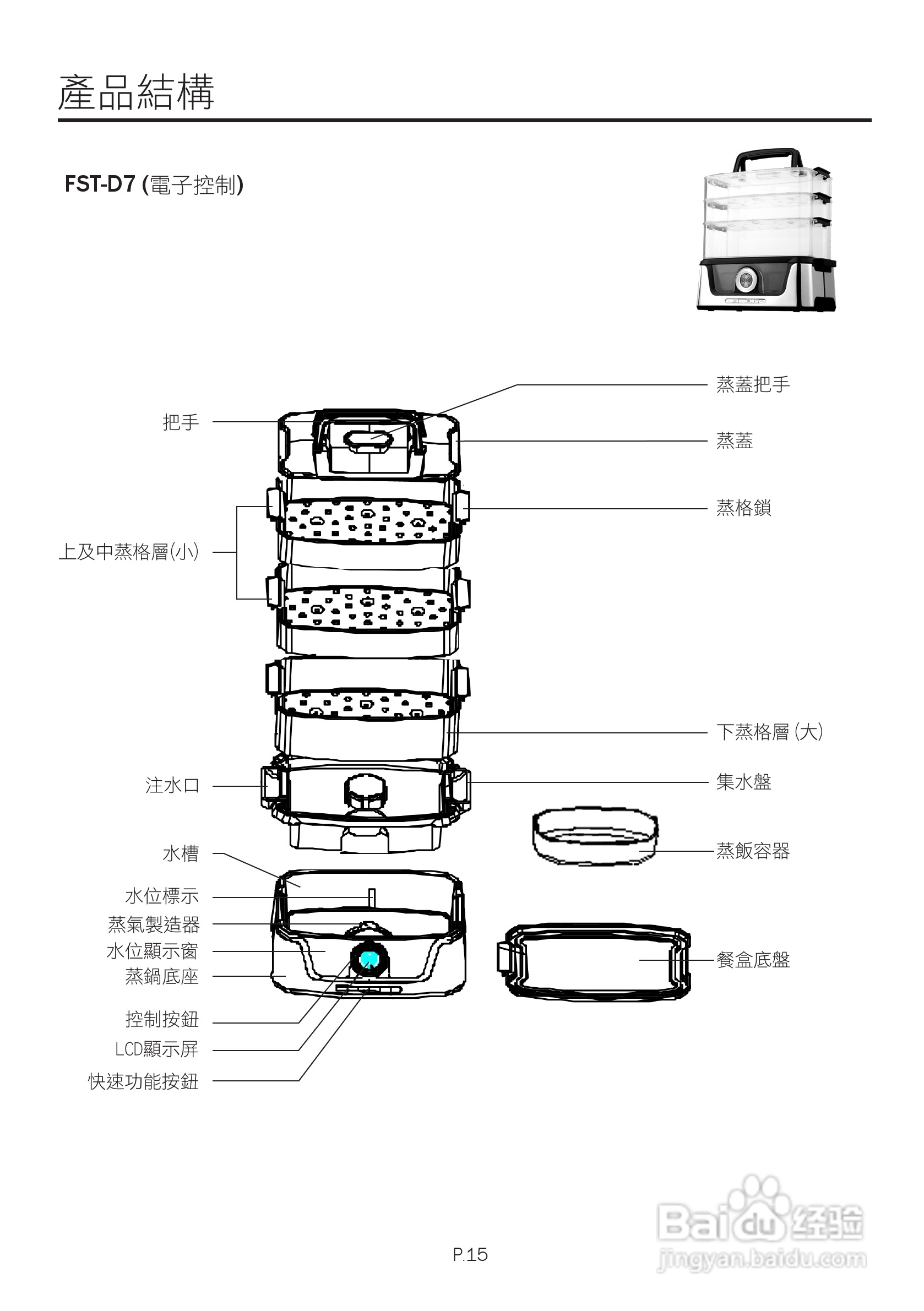 德国宝FST-D7餐盒式多层电蒸锅使用说明书:[2]