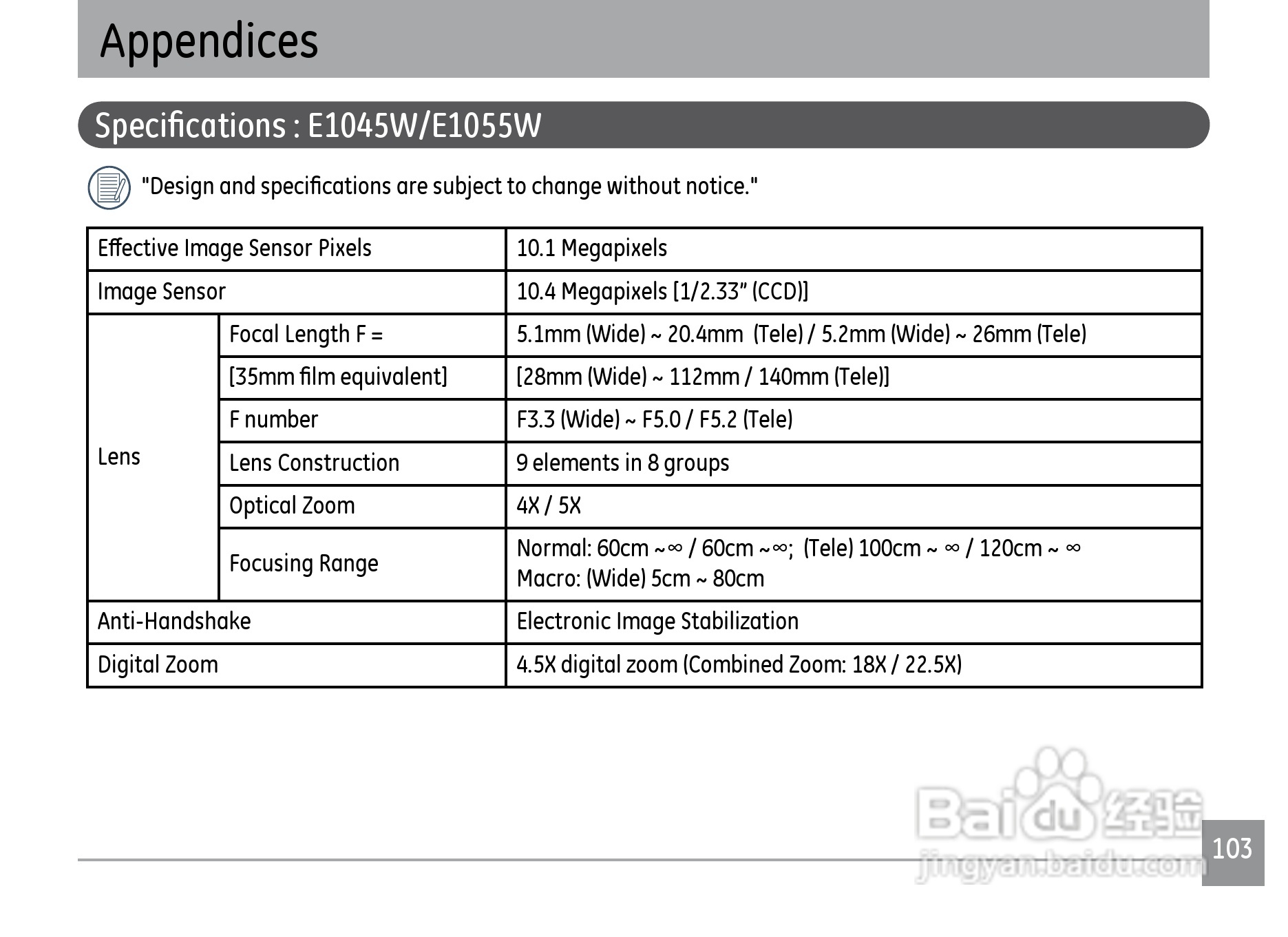 GE通用W1000数码相机说明书:[11]