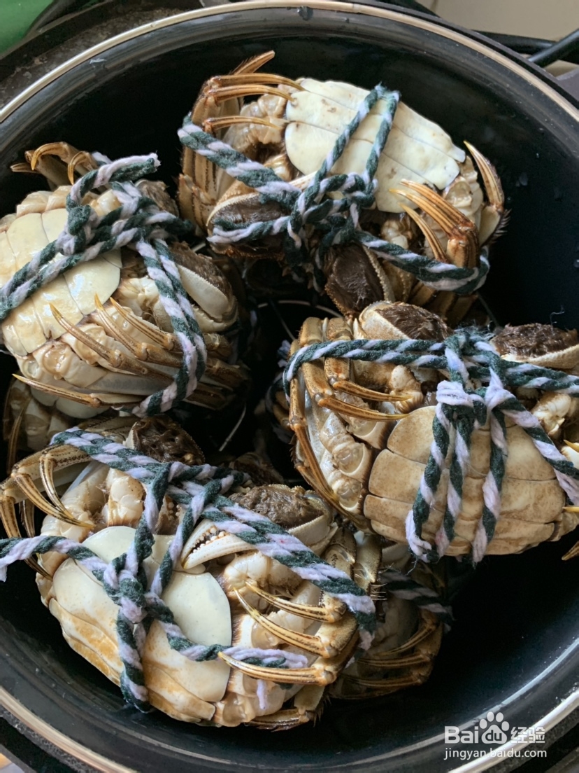 馋哭朋友的清蒸大闸蟹