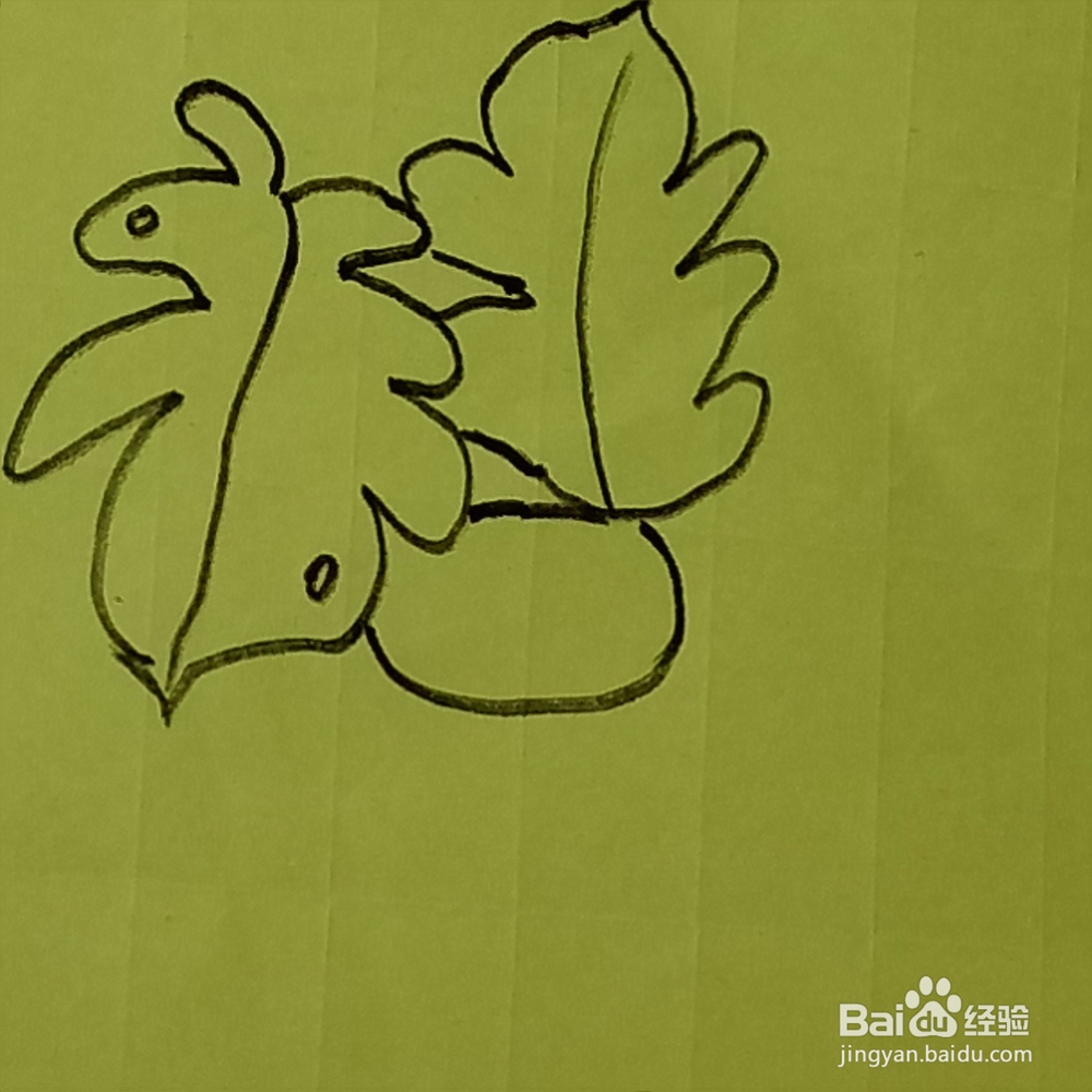 芭蕉叶幼儿简笔画