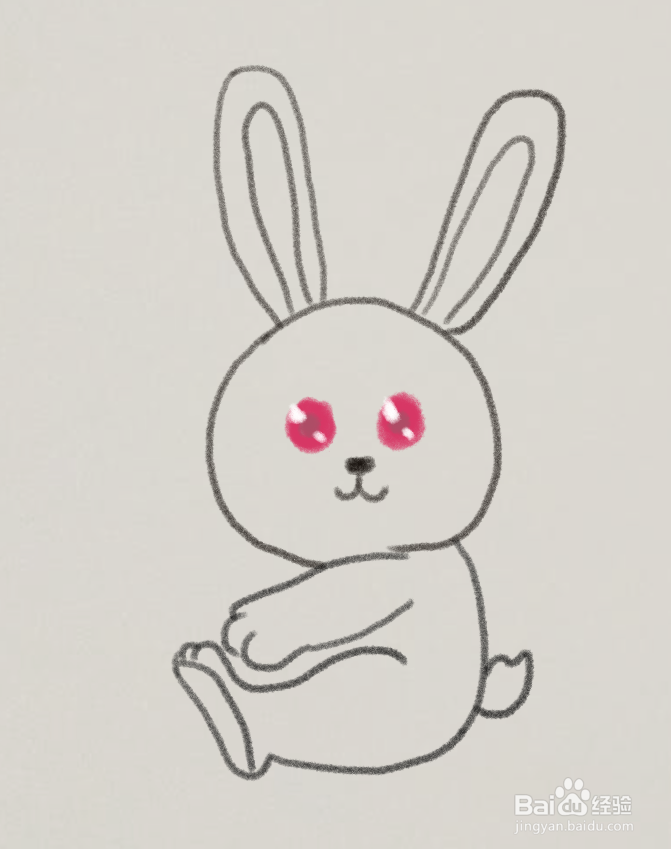 抱萝卜的兔子怎么画