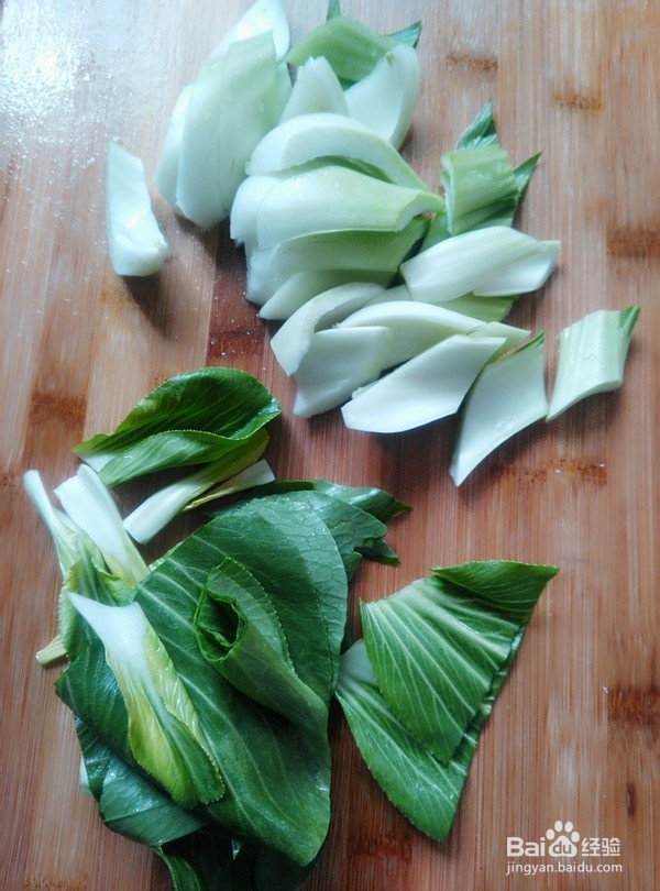 油菜腐竹炒肉的步骤