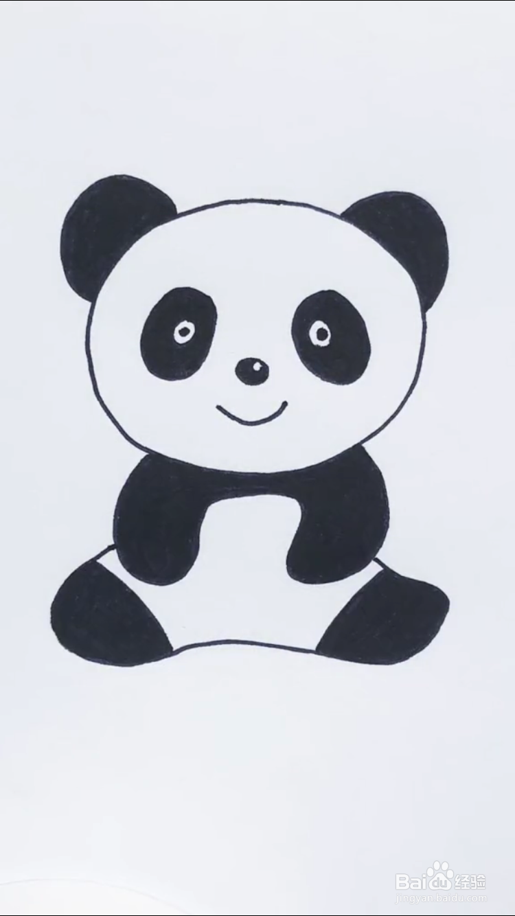 熊猫眼睛的图片简笔画图片