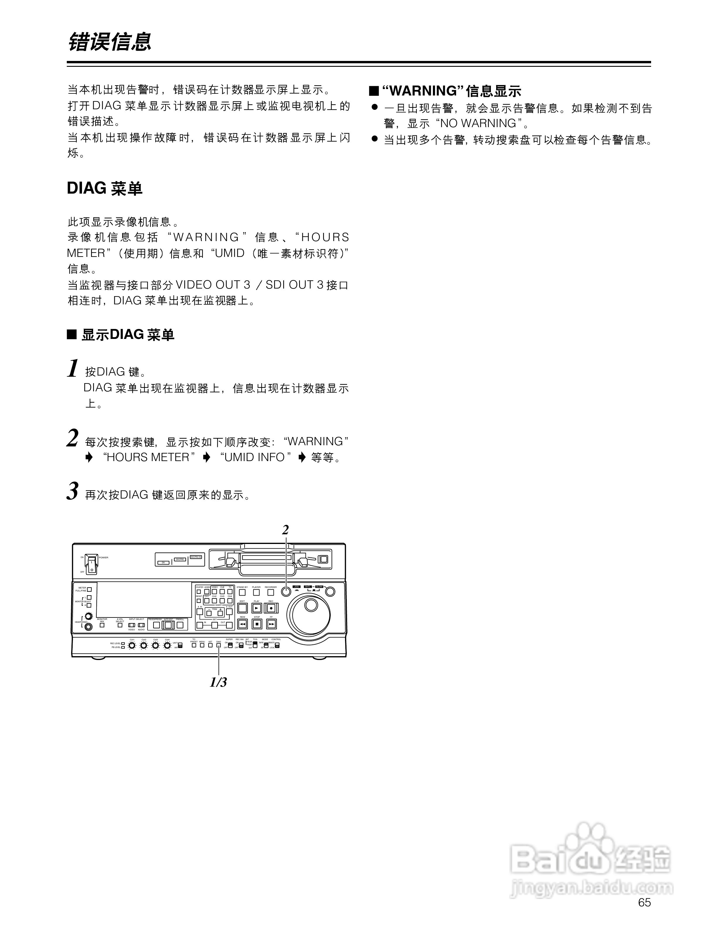松下AJ-D930BMC数码摄像机说明书:[7]