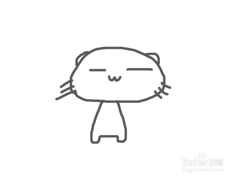 简单几步画一只可爱的小猫
