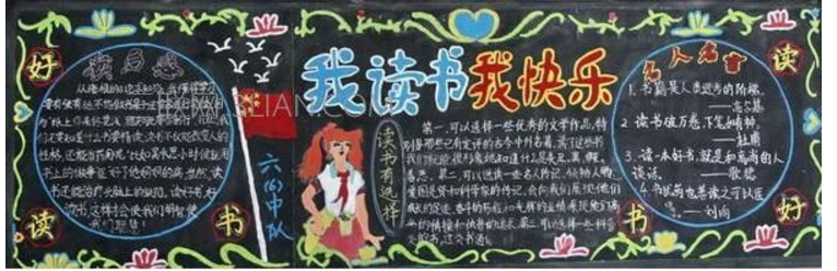 4.23世界读书日黑板报怎么画