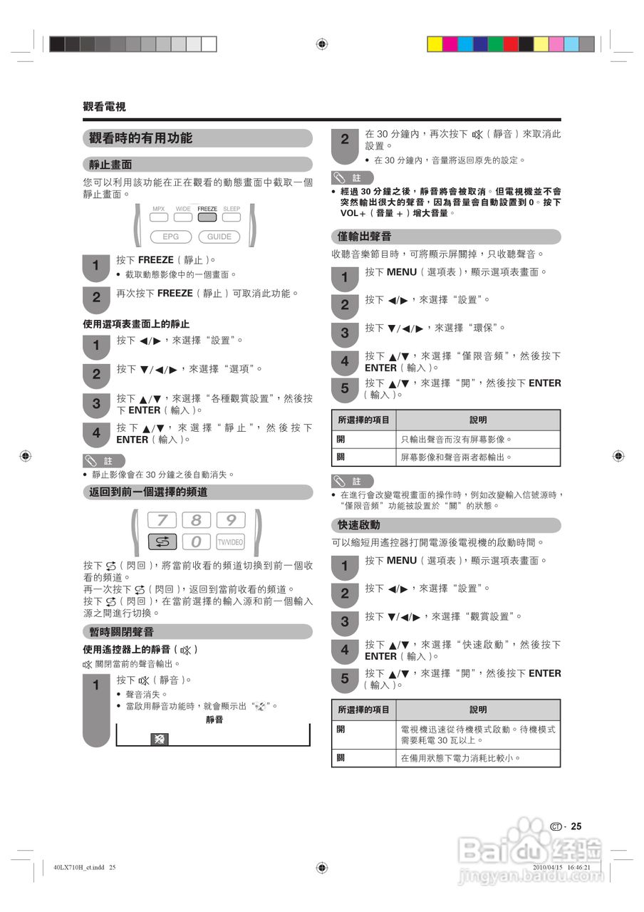 声宝LC-40LX710H型液晶电视机说明书:[3]