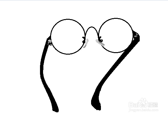 逼真圆框眼镜手绘教程