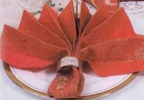 餐巾折花 盘花的折法