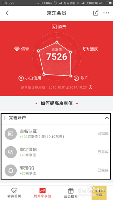 京东京享值怎么提升