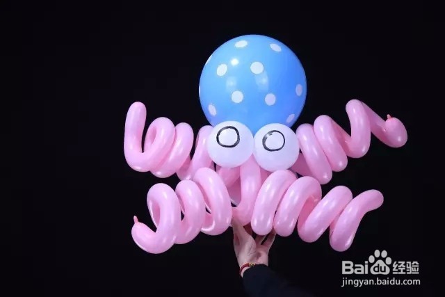 魔术长条气球教程(第20期)——章鱼