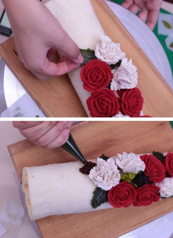 ❤️ 圣诞裱花蛋糕卷❤️