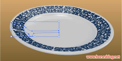 Illustrator精细绘制青花瓷盘三维效果图