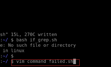 linux里打印Command failed的方法