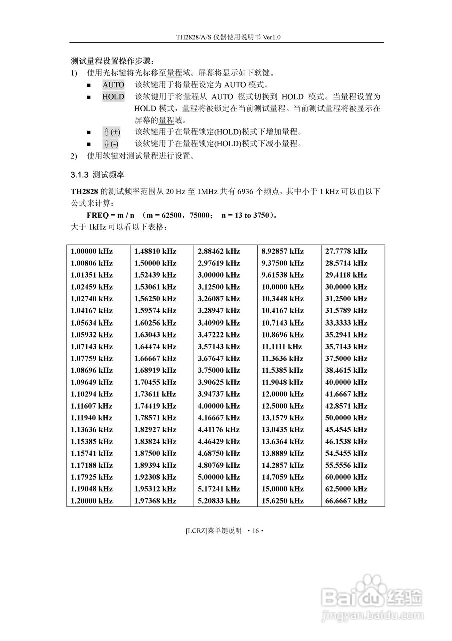 锦流源电子TH2828/TH2828A数字电桥使用说明书:[4]
