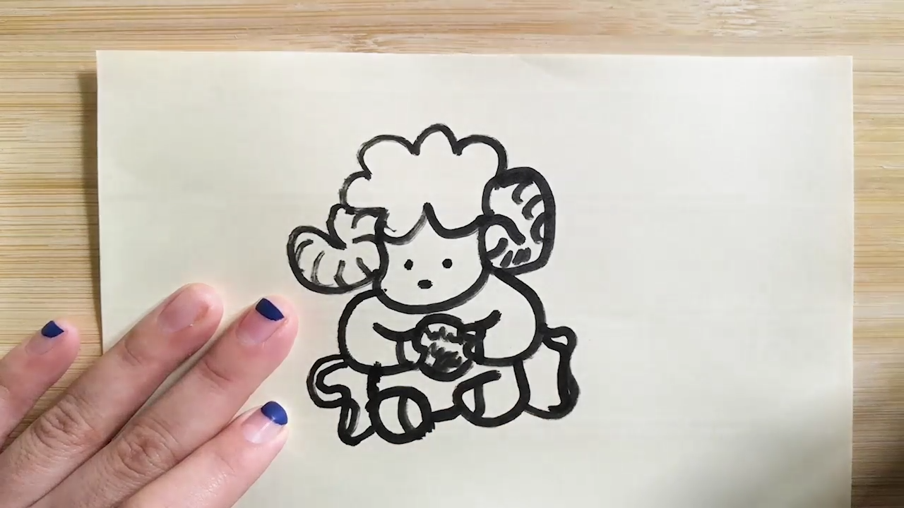 卡通绵羊怎样画？