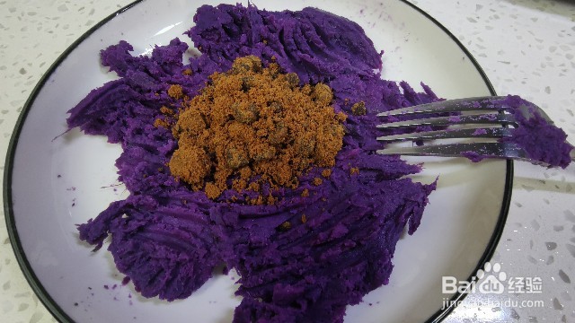 香煎芝士心芝麻紫薯饼