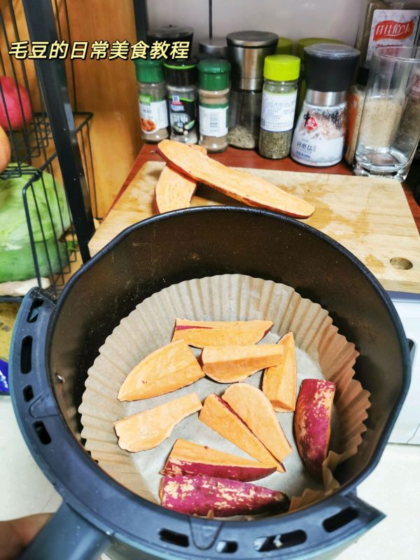 低卡无油烤红薯条