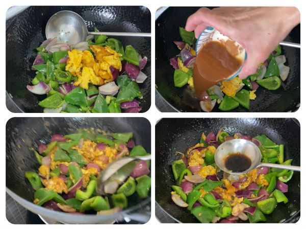 青椒洋葱炒鸡蛋